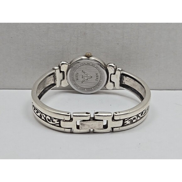 Anne Klein Sterling Bracelet Watch Swiss Quartz White Dial Womens New Battery main image 8